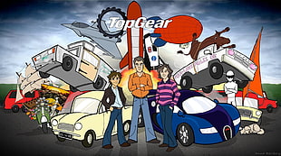 Top Gear poster, Top Gear, Jeremy Clarkson, Richard Hammond, James May