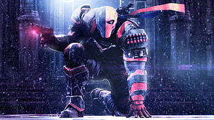 red and black cyborg movie character