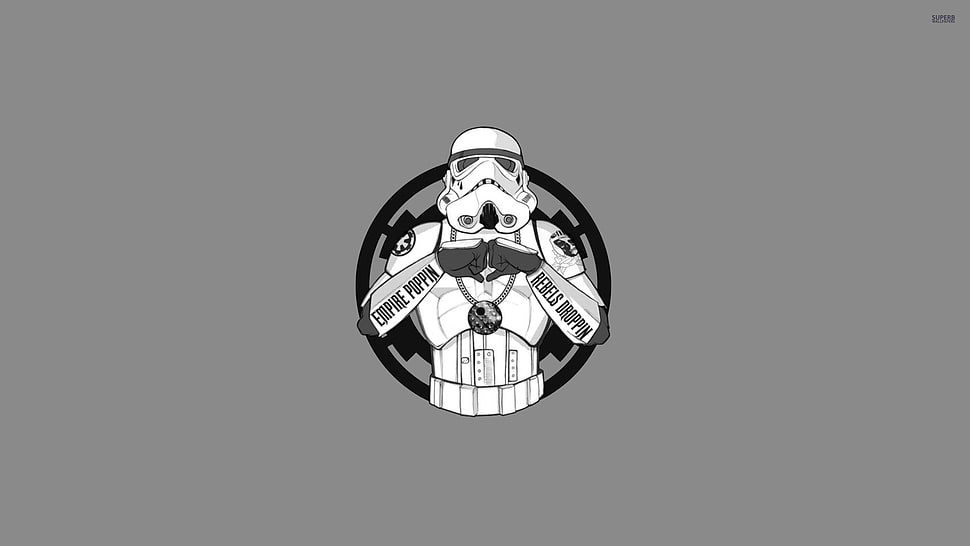 Star Wars storm trooper illustration HD wallpaper