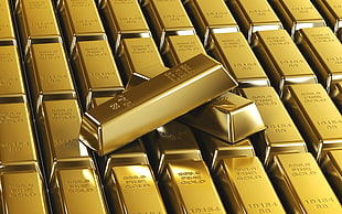 gold bars, bars, gold, macro