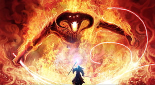 Lord of the Rings Balrog wallpaper HD wallpaper