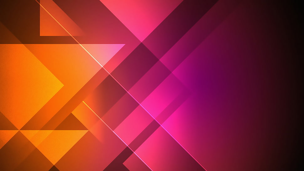 orange and pink abstract painting HD wallpaper