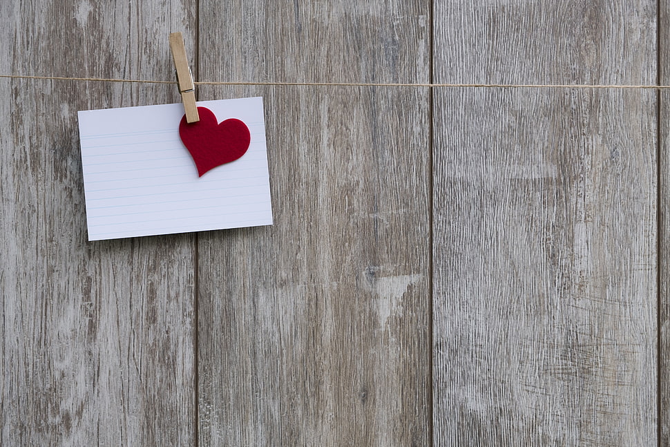 white love letter clipped in brown string HD wallpaper