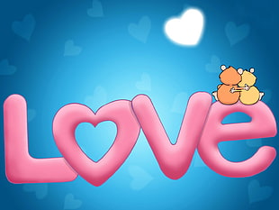 pink LOVE illustration