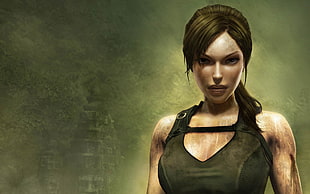 men's black tank top, Tomb Raider, Tomb Raider: Underworld, Lara Croft, concept art HD wallpaper