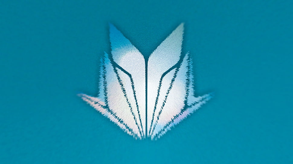 gray and blue logo, abstract HD wallpaper