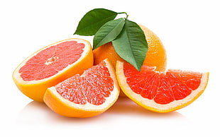 orange fruit with slices