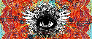 eyes with wings wallpaper, eyes, Illuminati HD wallpaper