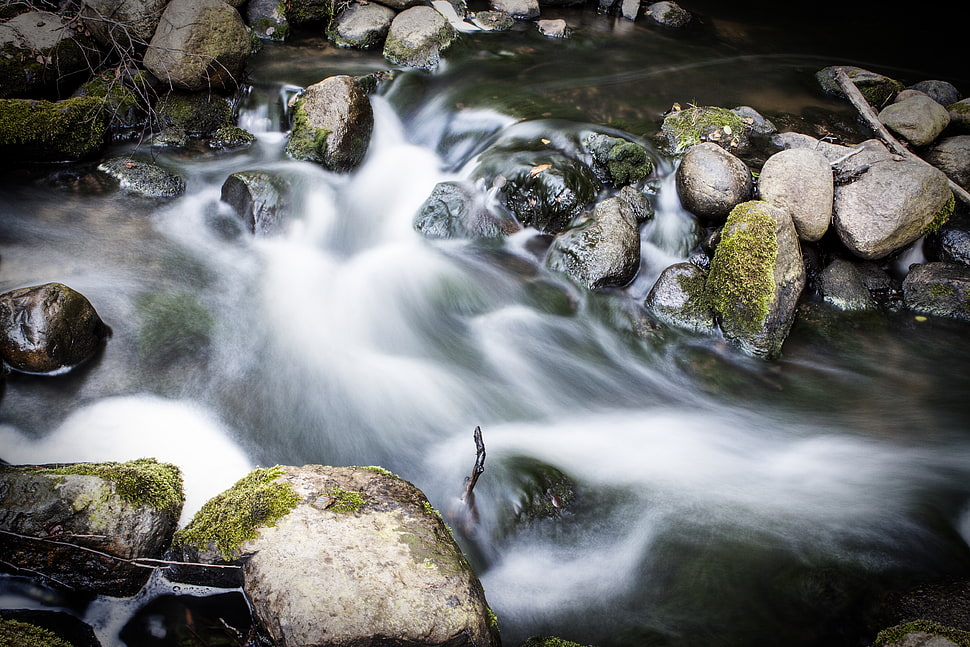 river illustration, aarhus, denmark HD wallpaper