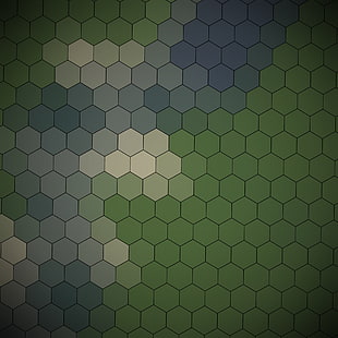 artwork, green, pattern, beehive patterns HD wallpaper