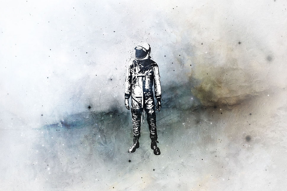 astronaut illustration, astronaut, space, alone, isolation HD wallpaper