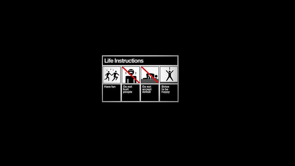 Life Instruction chart, life, comics HD wallpaper