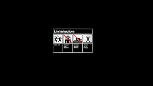 Life Instruction chart, life, comics