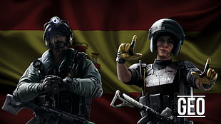 two male and female game characters illustration, Rainbow Six: Siege, Spain HD wallpaper