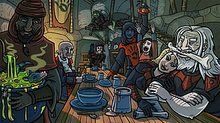 mutants cartoon illustration, The Elder Scrolls V: Skyrim, The Elder Scrolls, Dark Brotherhood HD wallpaper