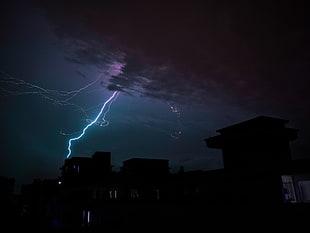 Lightning,  Thunderstorm,  Clouds,  Overcast