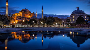 concrete mosque, mosque, Hagia Sophia HD wallpaper