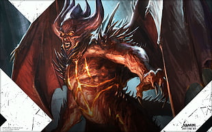 devil illustration, Magic: The Gathering, magic, devils, demon