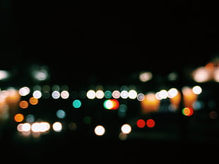 bokeh light, street light, night view
