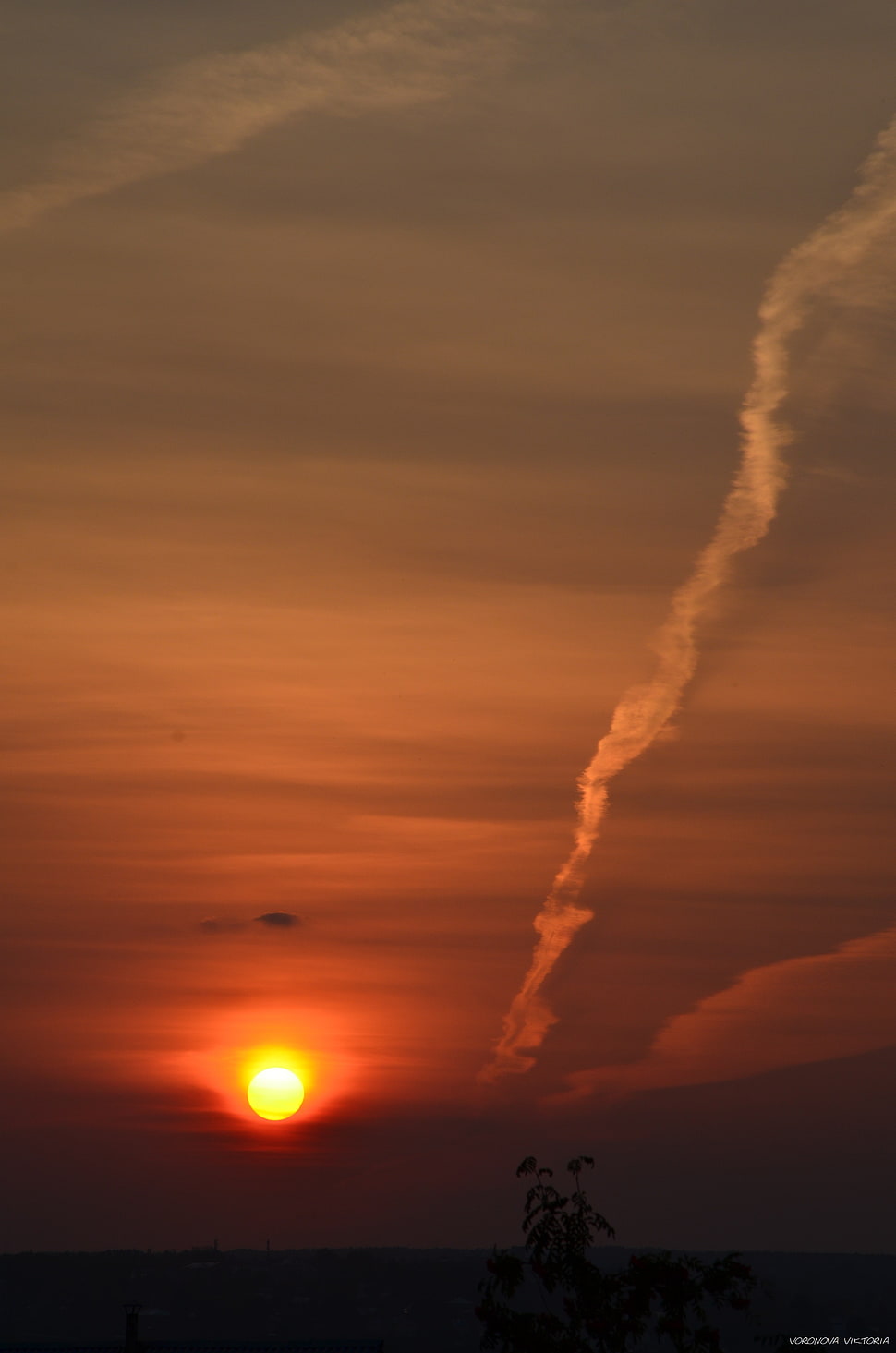 sunset photo, vertical, sunlight, sky HD wallpaper