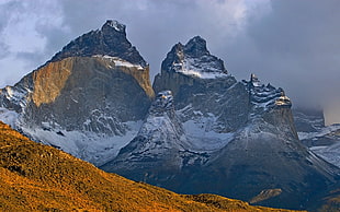 gray and white mountain alps, nature, landscape, snowy peak, Torres del Paine