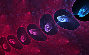 purple and blue abstract poster