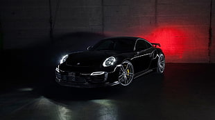 black coupe, car, Porsche, Porsche 911, vehicle