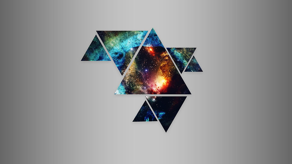 galaxy illustration, abstract, sunset HD wallpaper