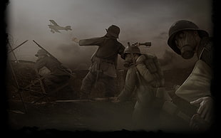 video game illustration, war, Verdun, World War I