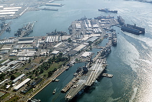 brown and black concrete bricks, warship, aerial view, vehicle, aircraft carrier