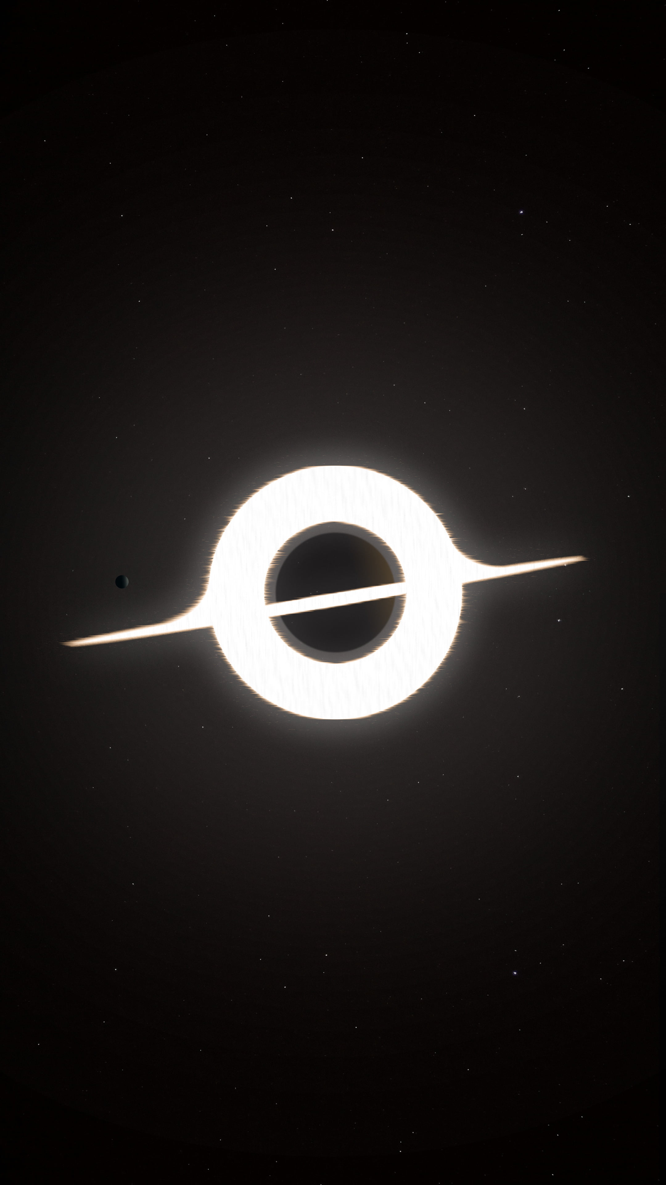 round white and black abstract illustration, Interstellar (movie), Gargantua , space, black holes
