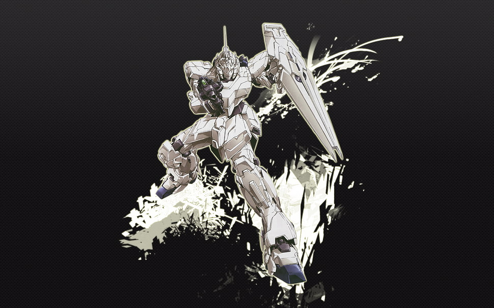white robot character illustration HD wallpaper