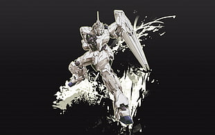 white robot character illustration