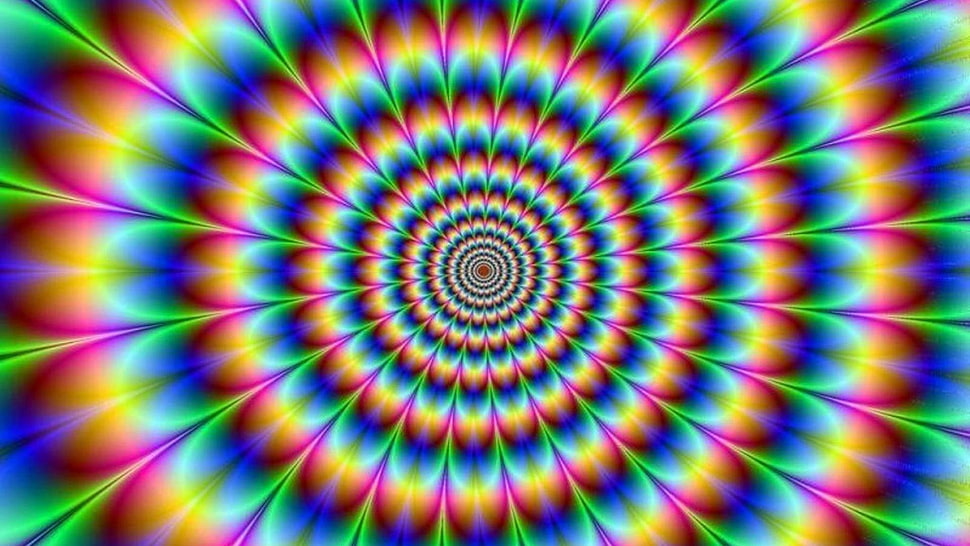 black, pink, and white optical illusion HD wallpaper