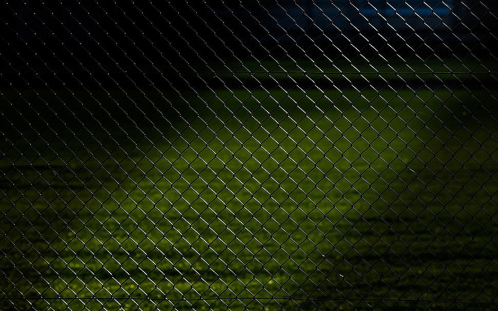 gray chain link fence HD wallpaper