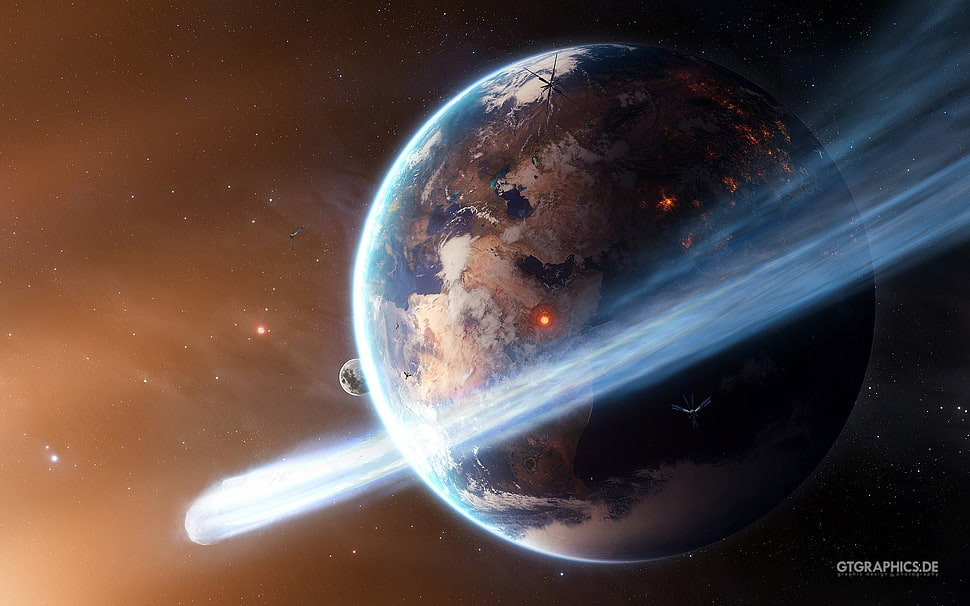Earth illustration HD wallpaper