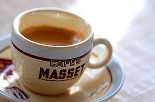 white Cafes Masset print ceramic coffee mug with saucer HD wallpaper
