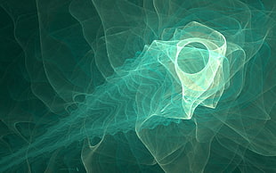 green and white abstract digital wallpaper
