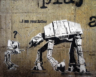 Star wars machine illustrations, graffiti, humor, Star Wars