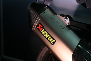 silver Akrapovic motorcycle muffler, motorsports, motorcycle, KTM, engine exhaust HD wallpaper