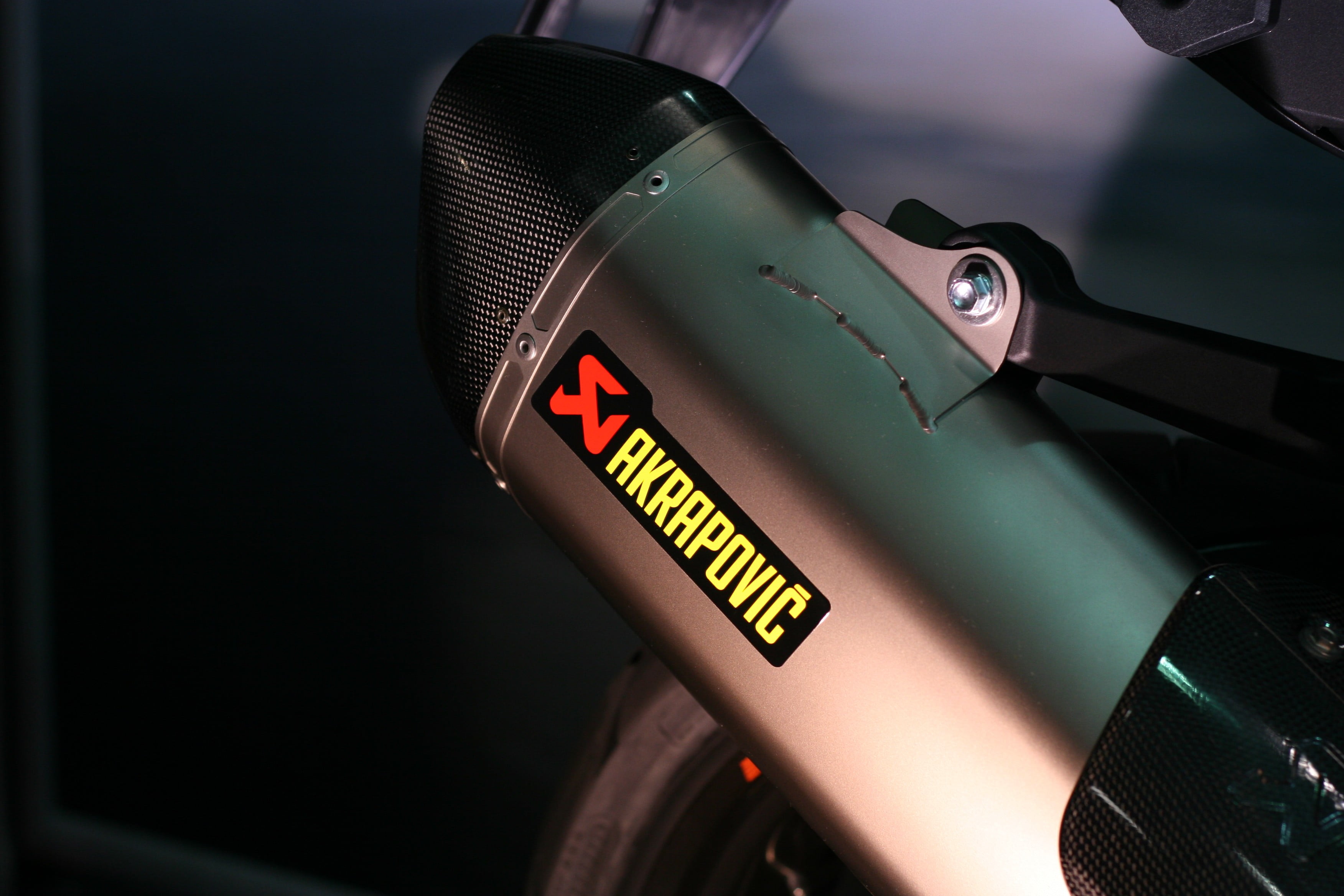 silver Akrapovic motorcycle muffler, motorsports, motorcycle, KTM, engine exhaust