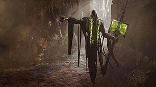 monster holding staff at the cave digital wallpaper, video games, paragon, sevarog