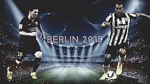 Berlin 2015 advertisement, footballers, Champions League, Carlos Tevez, Berlin HD wallpaper