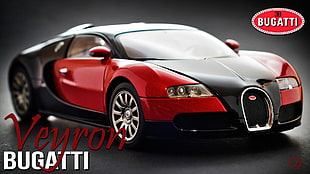 red and black Bugatti Veyron, car, Bugatti, Bugatti Veyron, vehicle