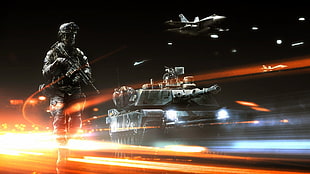 Battlefield 4 game application digital wallpaper, artwork, video games, Battlefield 3, soldier
