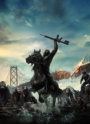 Rise of the Planet of the Ape digital wallpaper, Planet of the Apes, movies, movie poster