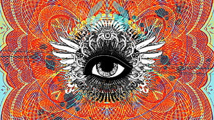 eye illustration, eyes, surreal, artwork, Bassnectar