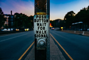 gray traffic light walking button