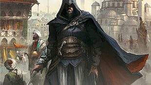 animated character wallpaper, Assassin's Creed, Ezio Auditore da Firenze