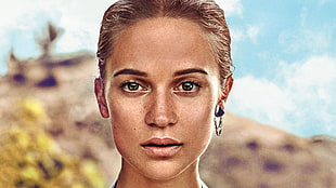 woman's face, Alicia Vikander, Vogue Magazine, 2018